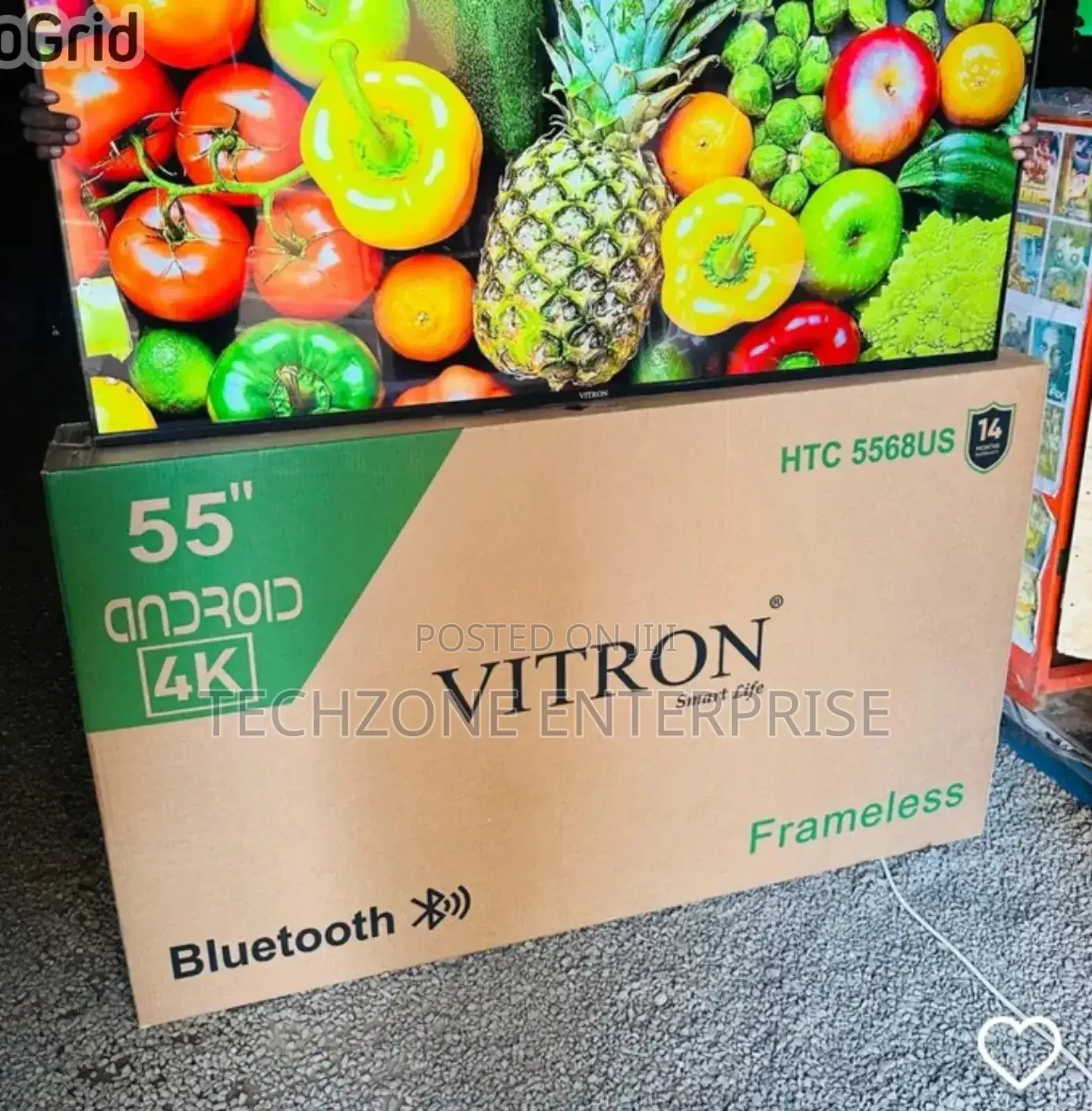Vitron 55 Inch Uhd Smart Android Flameless Tv Htc5568us
