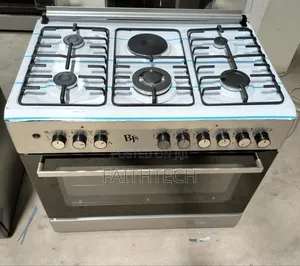 BJS Silver 60x90 5+1 Hot Plate Gas Cooker,