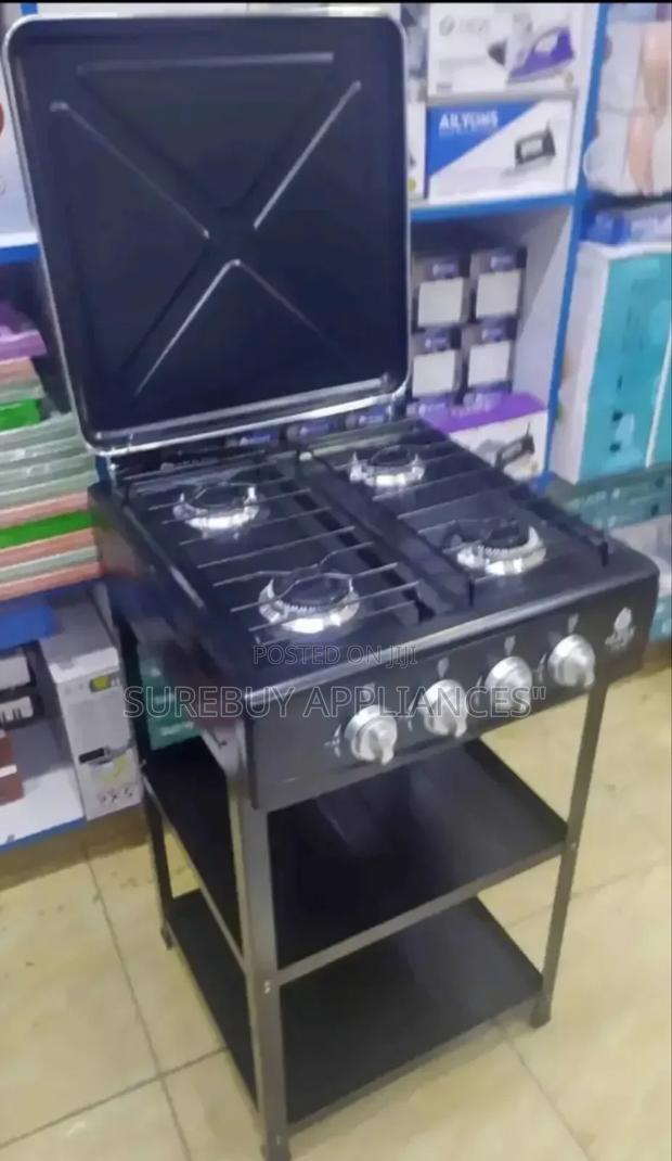 Nunix 4 Gas Burner Stove With Shelf – LTS-01