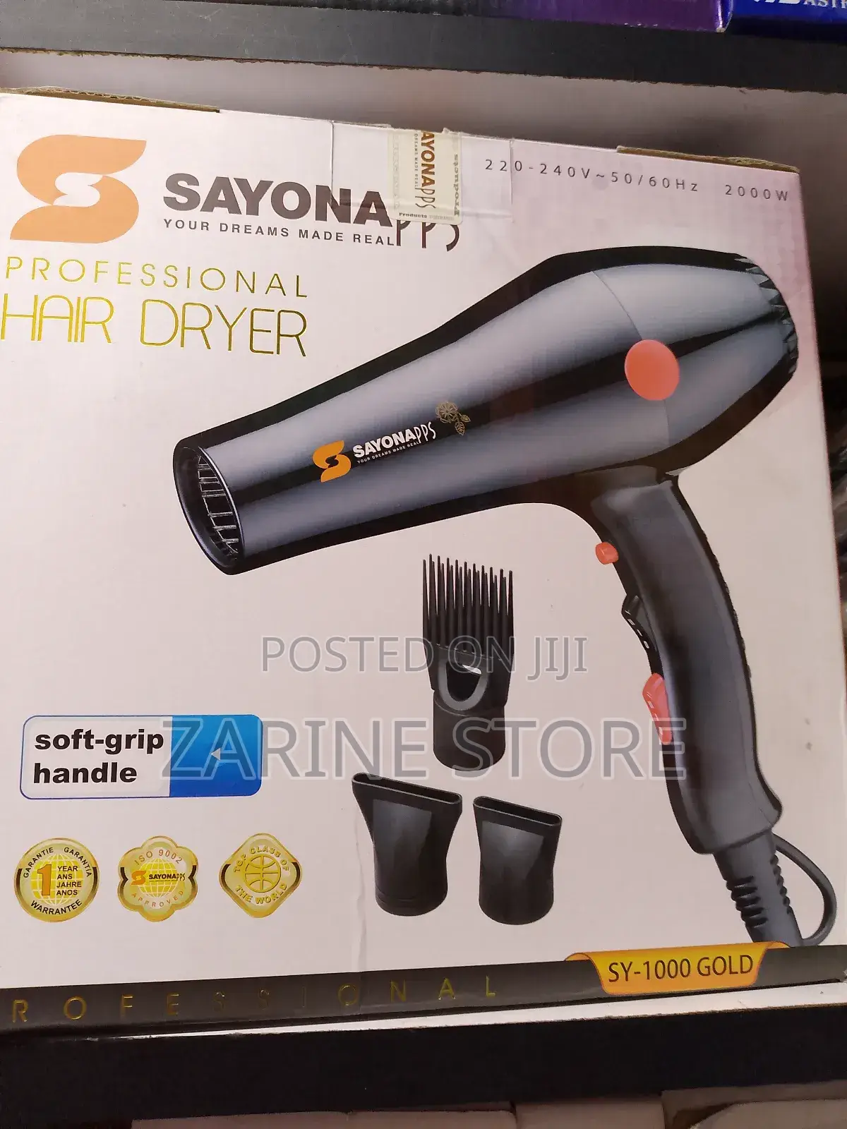 2000w Sayona Hair Blowdry With Soft Grip Handle