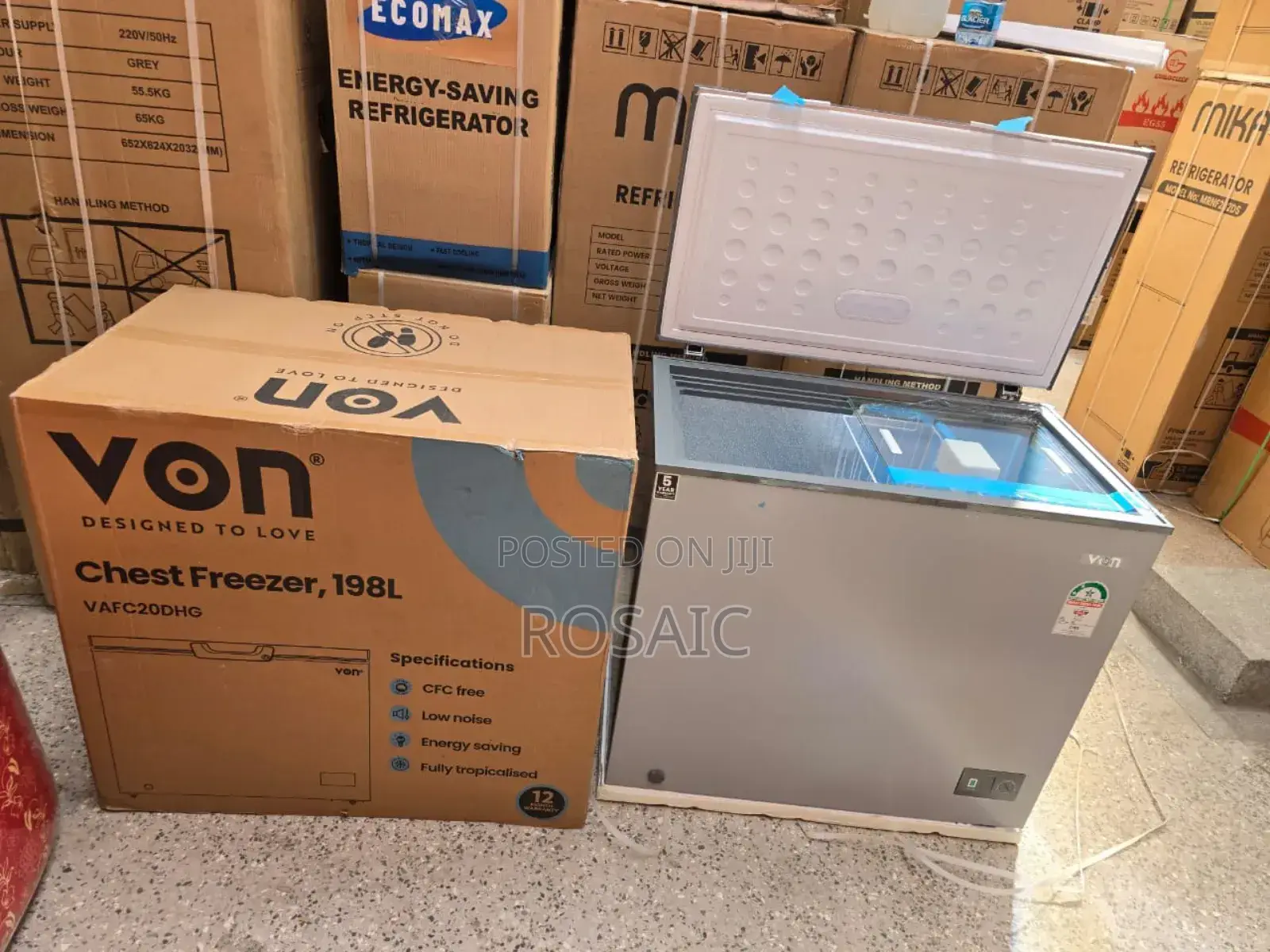 Von 198 Litres Chest Deep Freezer