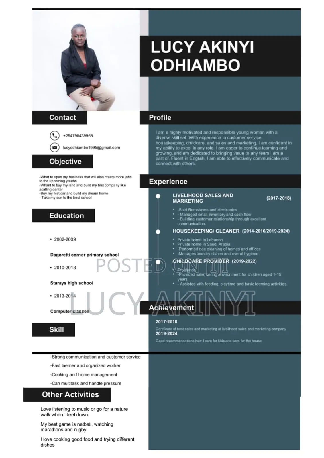 Housekeeping Cleaning CV