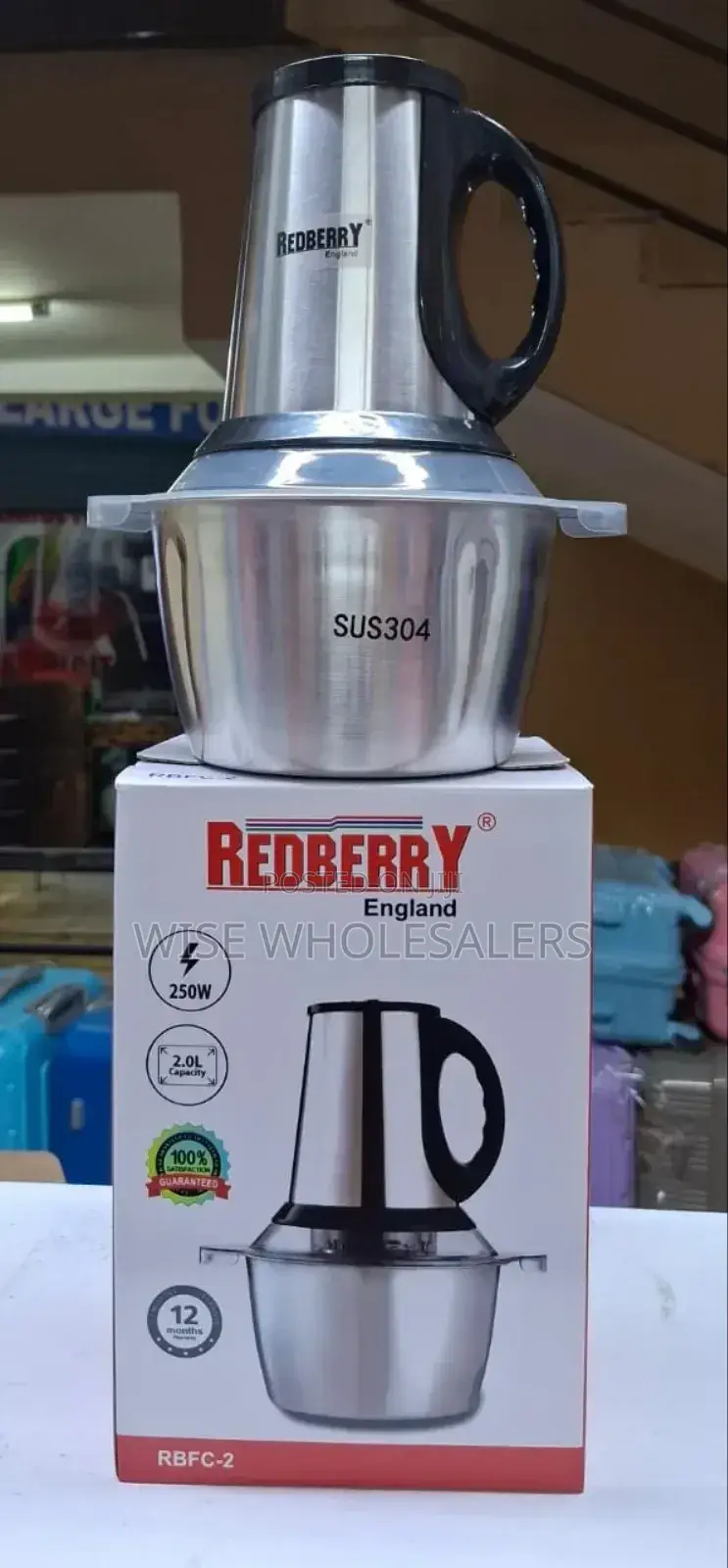 2 Ltrs Stainless Steel Chopper 
Available