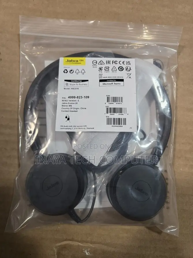 Jabra Evolve 20 Wired Headphones