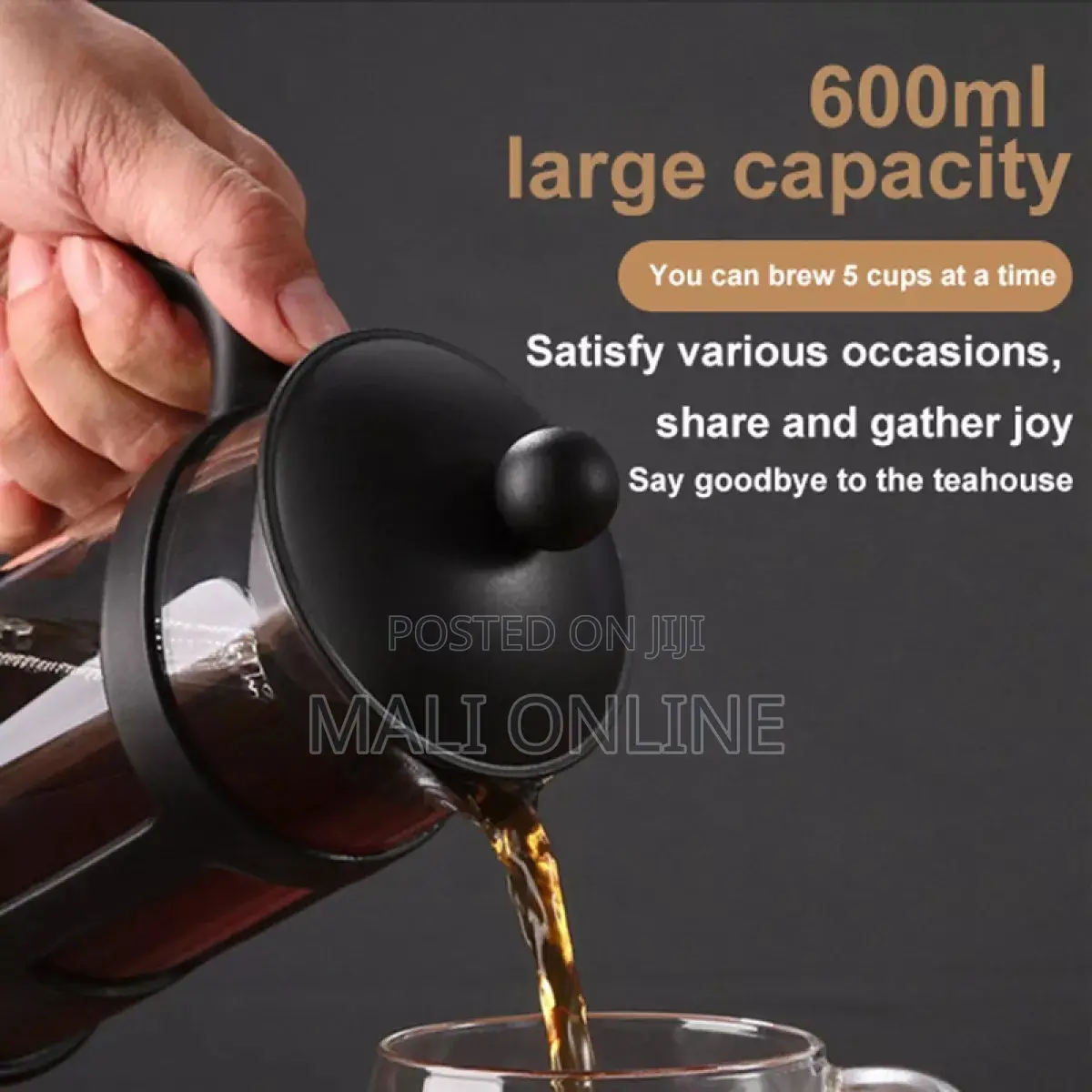 French Coffee Press 800ml Stainless Steel&Borosilicate Glass