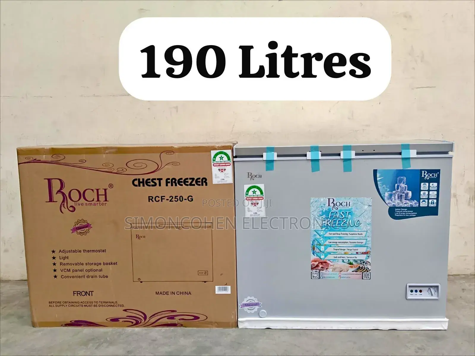 Spacious Roch 190l Chest Freezer