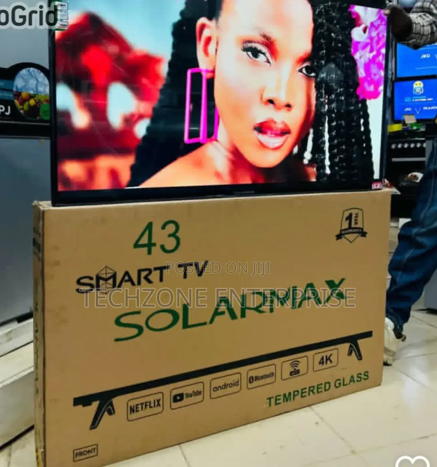 Solarmax 43 Inches Android Smart Tv Fhd, Wifi Bt Netflix