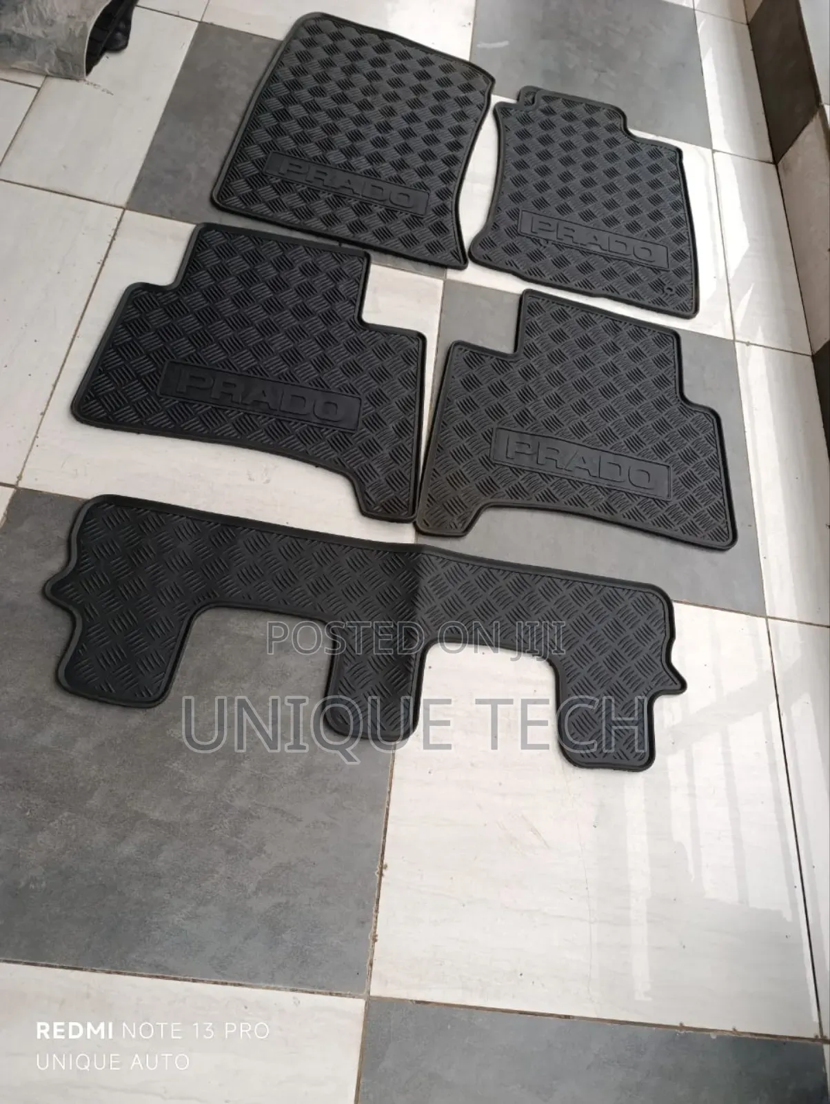 Prado 7-Seater Rubber Mats / Full Interior Floor Set