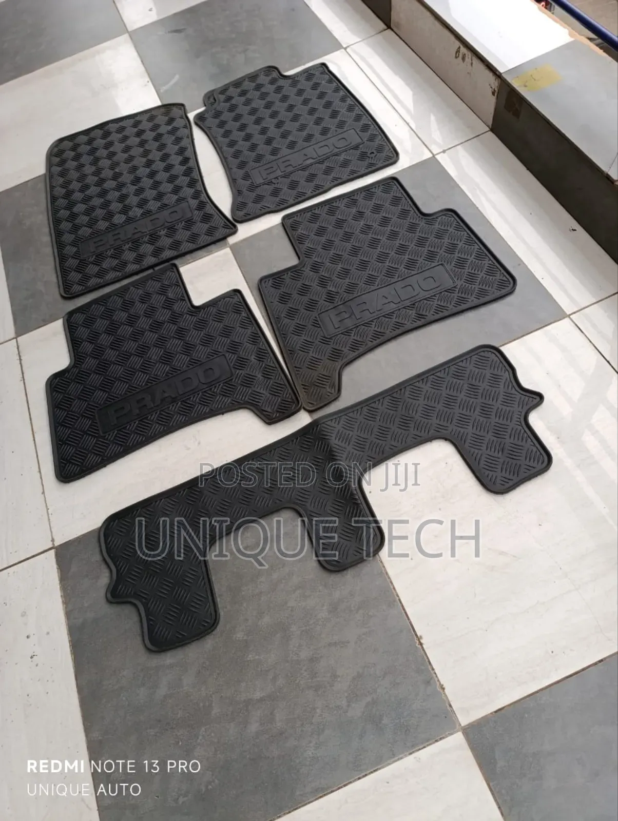 7-Seater Prado Mat Set / All-Weather Rubber Floor Mat