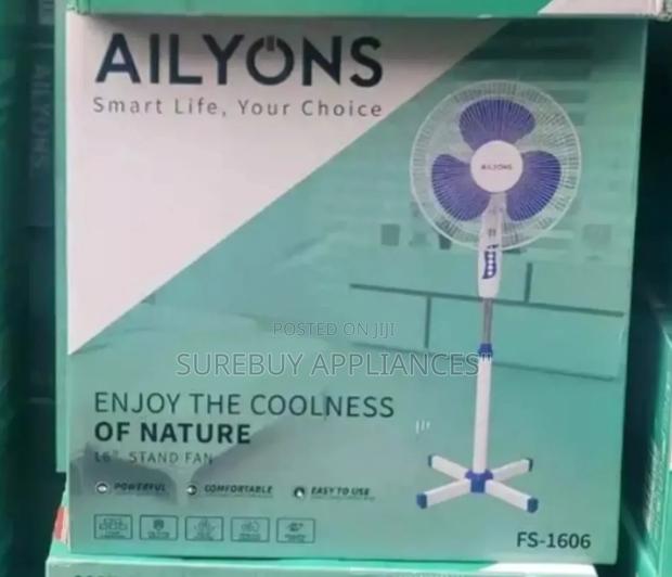 Ailyons High Quality 16 Inch Stand Fan – White