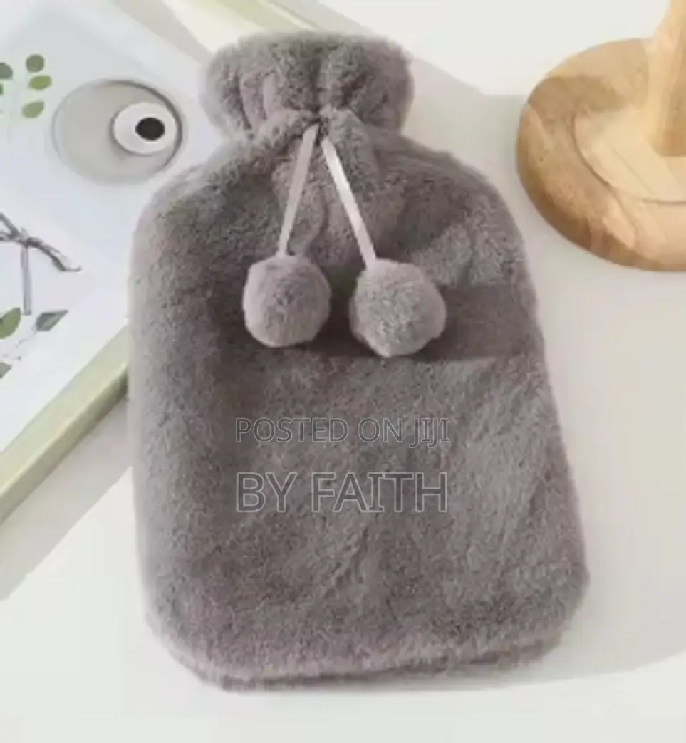Hot Water Bottle With a Fleece Cover