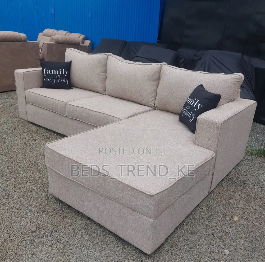 Contemporary 6 Seater L Seat Sofa