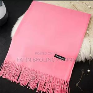 Plain Color Pink Shawl - thumbnail 2