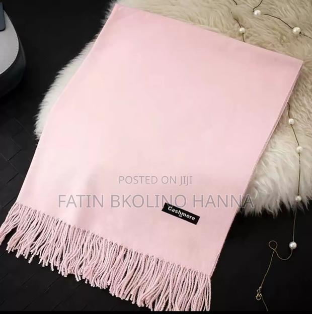 Plain Color Pink Shawl - thumbnail 3