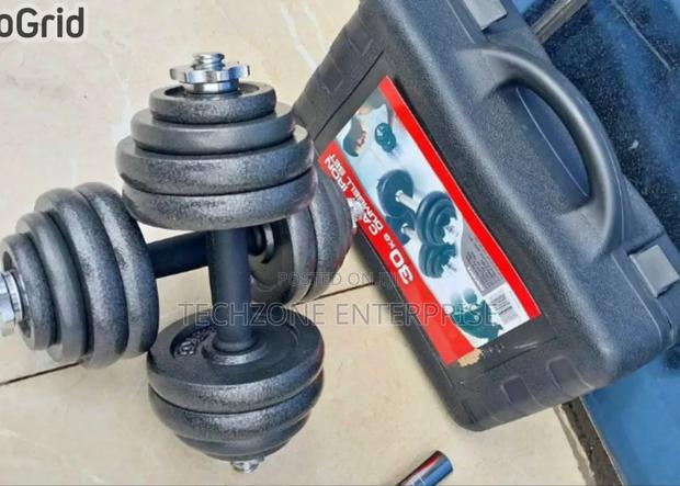Portable 30kgs Chrome Dumbbell Set With Case