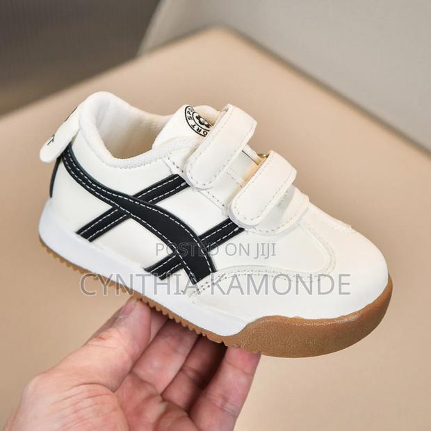 Brown White Kids Sneakers - thumbnail 5