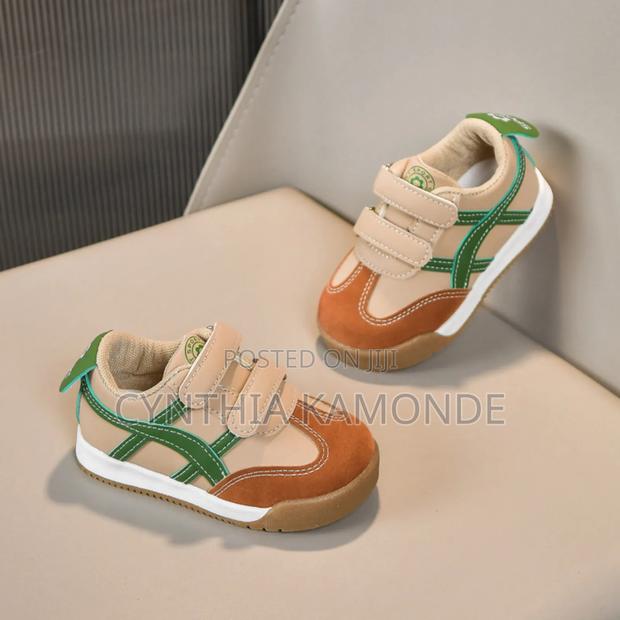 Brown White Kids Sneakers - thumbnail 6