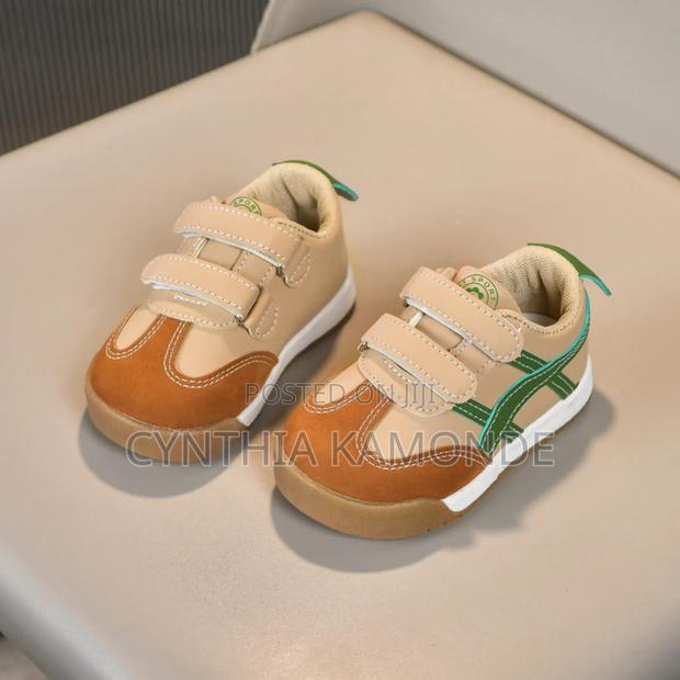 Brown White Kids Sneakers - thumbnail 8