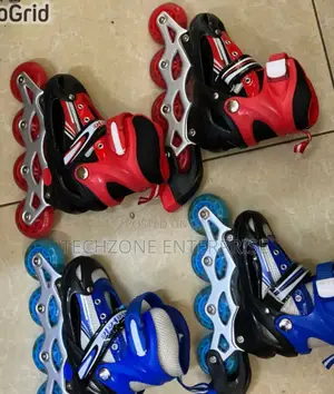 Skating Shoes With Guards and Helmet* (31-42 Size)