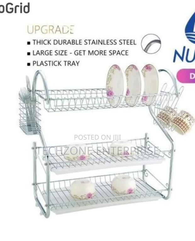 Nunix Dr3s 3-Tier Heavy Duty Stainless-Steel Dish Rack
