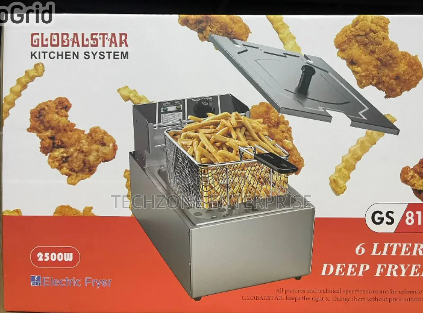 6 Litres Globalstar Single Deep Fryer With 2500 Watts