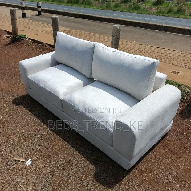 White Sturdy Modern 3 Seater Sofa