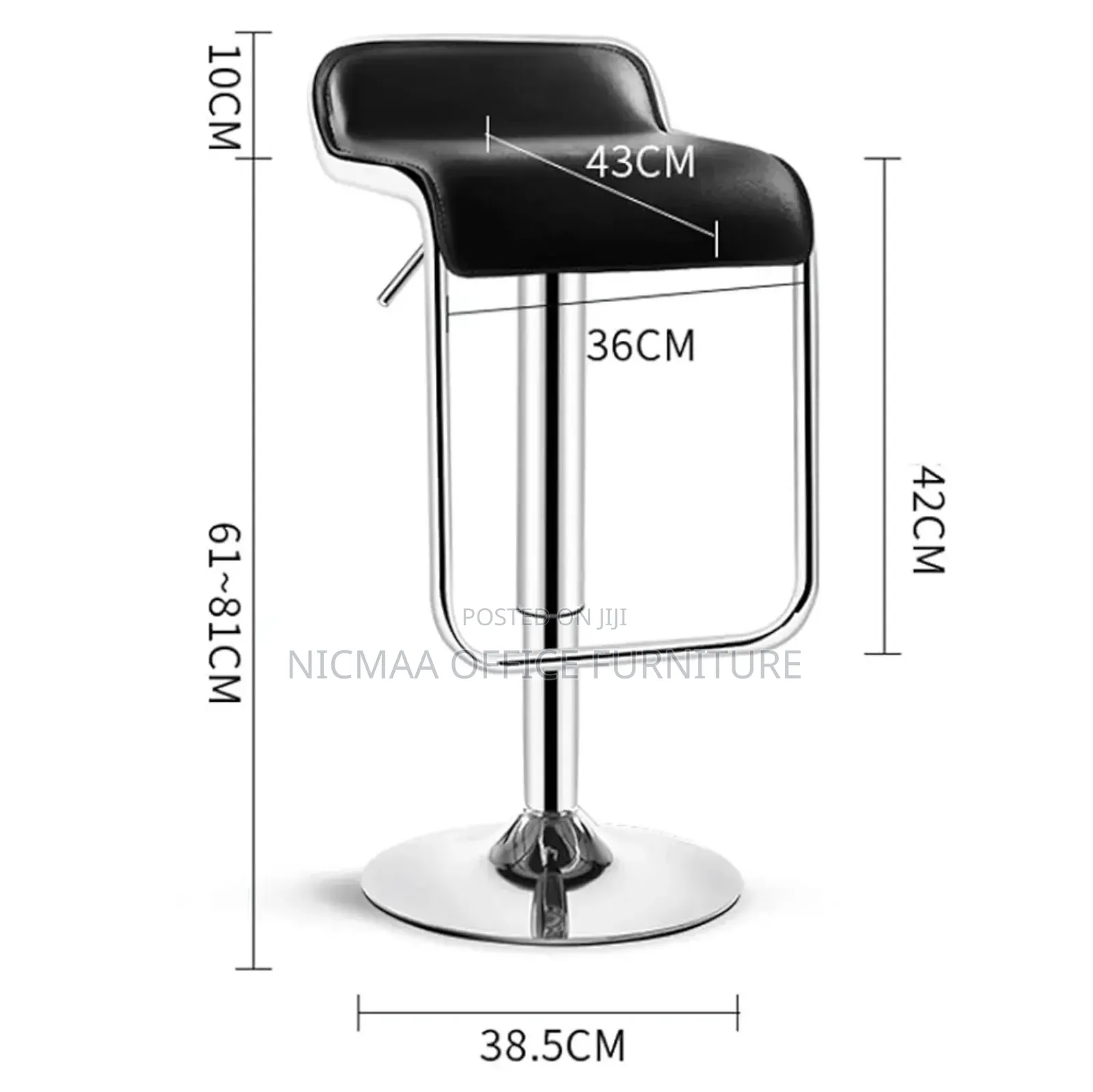 Airlift Chrome Swivel Bar Stool
