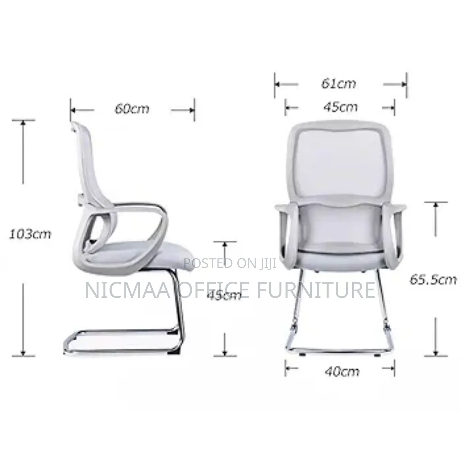 Ergoonomic Bow Mesh Black Office Chair