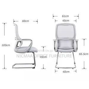 Ergoonomic Bow Mesh Black Office Chair