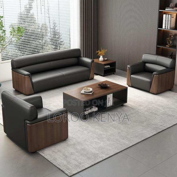 Office Sofa : Trendy Natural Pleather Sofa