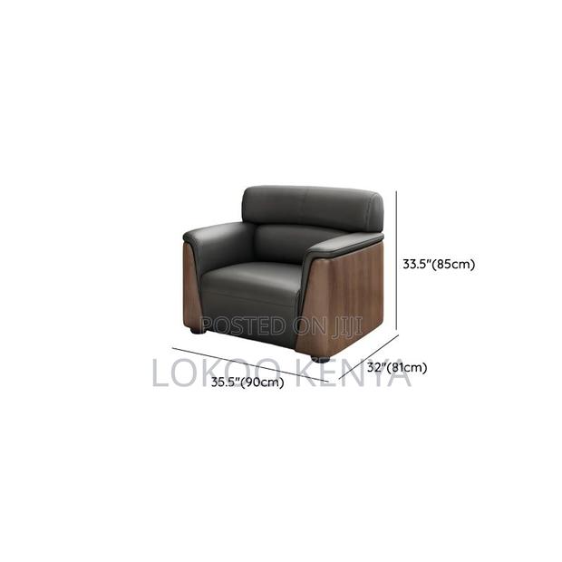 Office Sofa : Trendy Natural Pleather Sofa - thumbnail 2