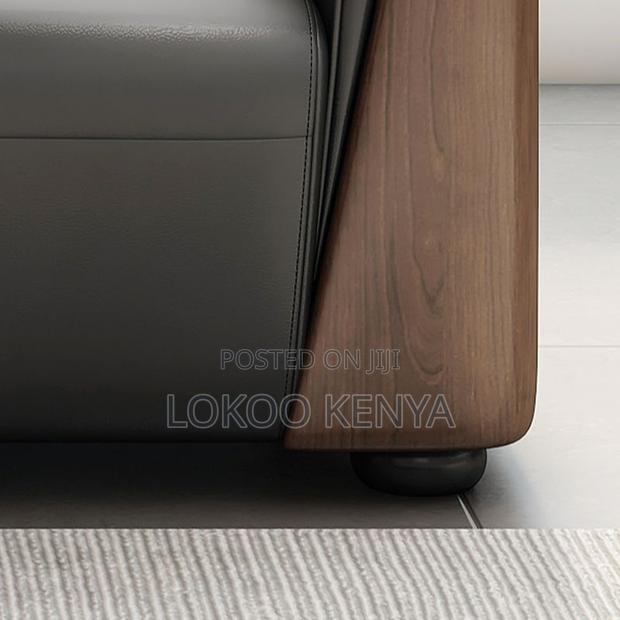 Office Sofa : Trendy Natural Pleather Sofa - thumbnail 4