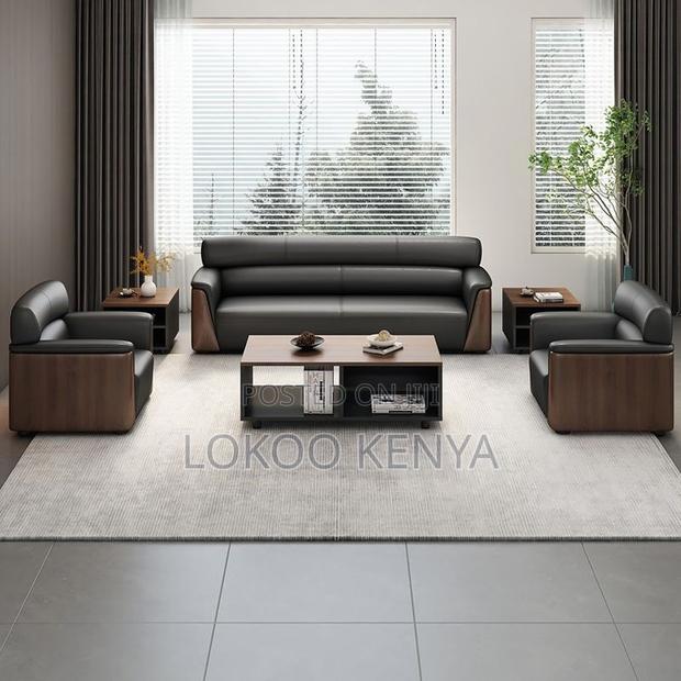 Office Sofa : Trendy Natural Pleather Sofa - thumbnail 6