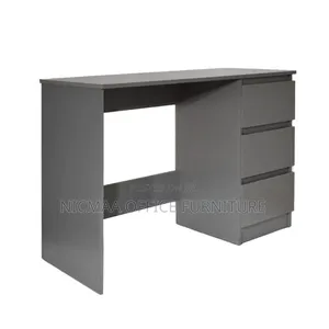 Modern Style Sleek 3-Drawer Matt Grey Vanity Desk