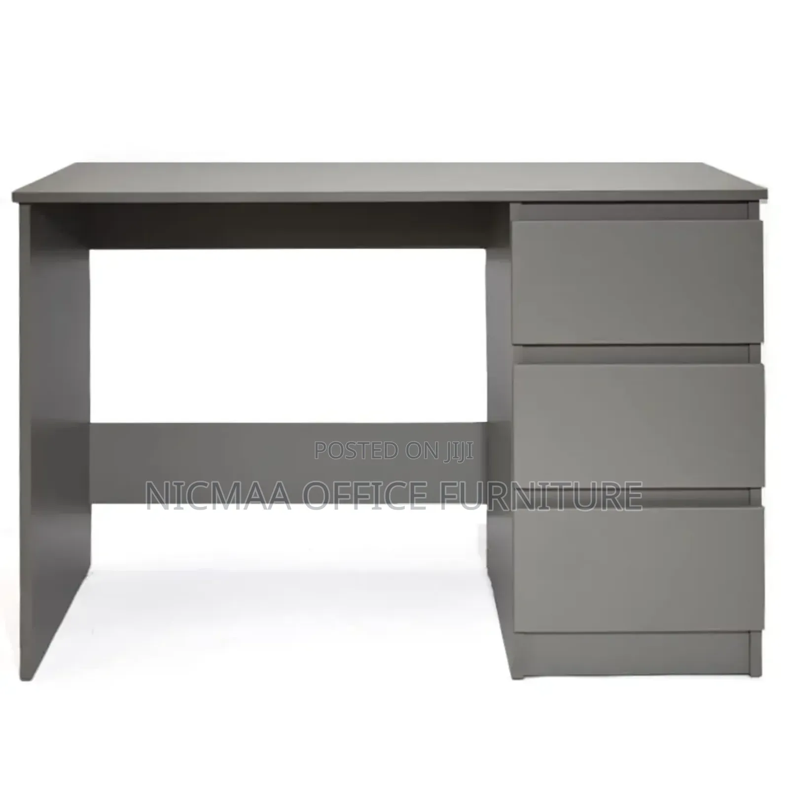 Modern Style Sleek 3-Drawer Matt Grey Vanity Desk
