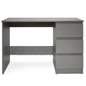 Modern Style Sleek 3-Drawer Matt Grey Vanity Desk