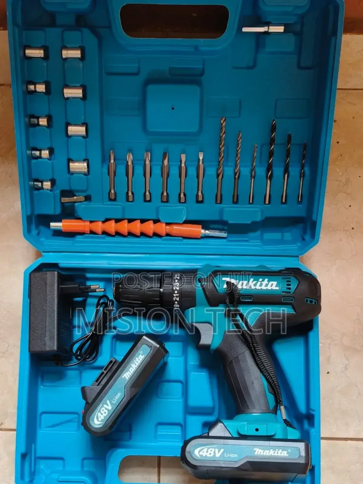 Makita 48v Li-Ion Cordless Drill Kit, Complete* 