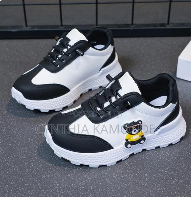 Gray Black Brown Kids Shoes - thumbnail 4