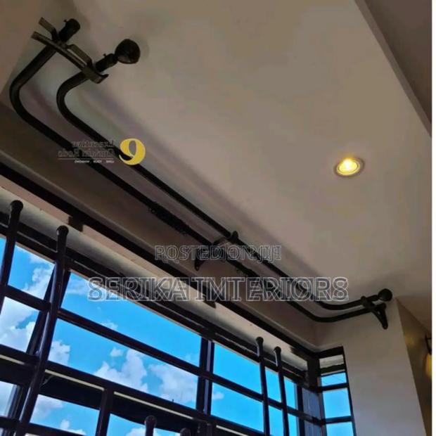 Corner Jua Kali Curtain Rods Environmental Friendly