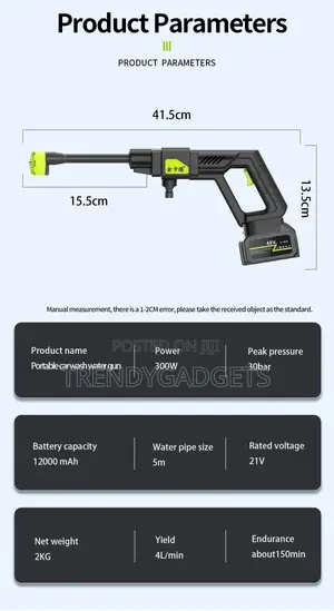 Powerful 48v Pressure Washer – Car, Garden, Patio Use