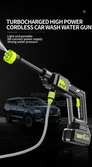 Cordless Water Jet Gun – 6 Modes, 48v Battery Powered