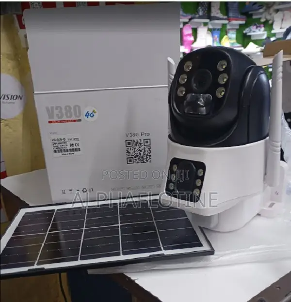 Dual Wifi Solar Camera With Double Lens V380 Pro CCTV