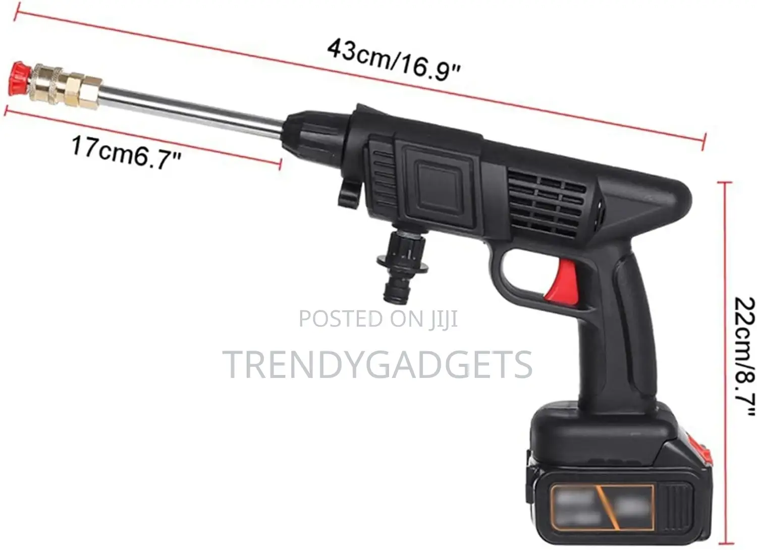 Rechargeable Car Wash Spray Gun – 24v Power Jet Tool