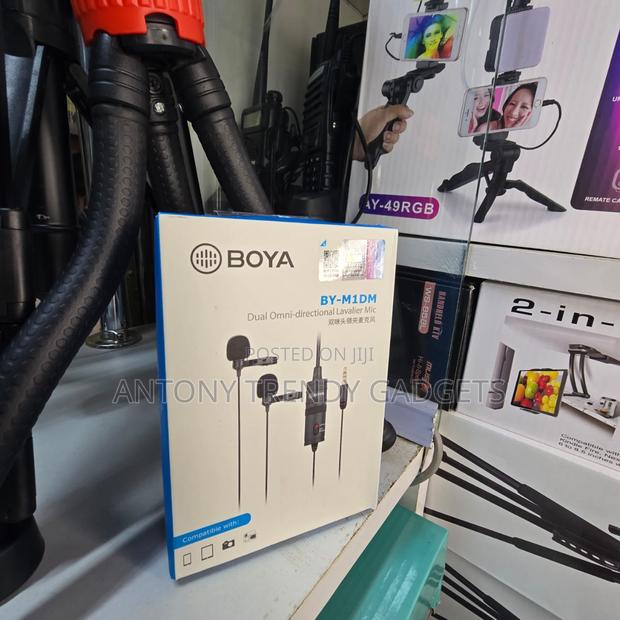 Boya Dual Lavalier Mic – Long Cable + Lr44 Battery - main view