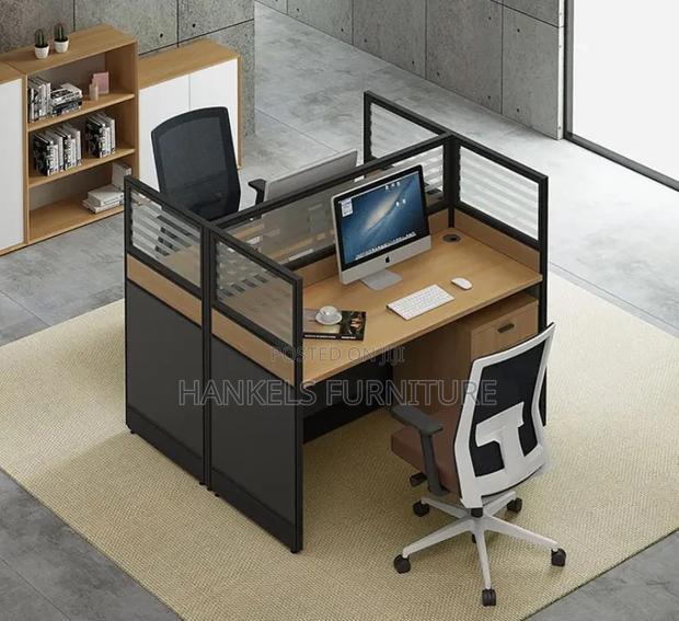 2 Way Brown Modular Workstation