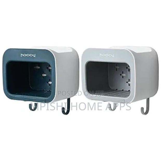 Soap/Sponge Holder With Drain Shelf (Gray and Green) - thumbnail 4