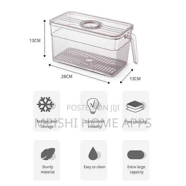 3l Elegant Acrylic Fridge Container (Green Clear) - thumbnail 7