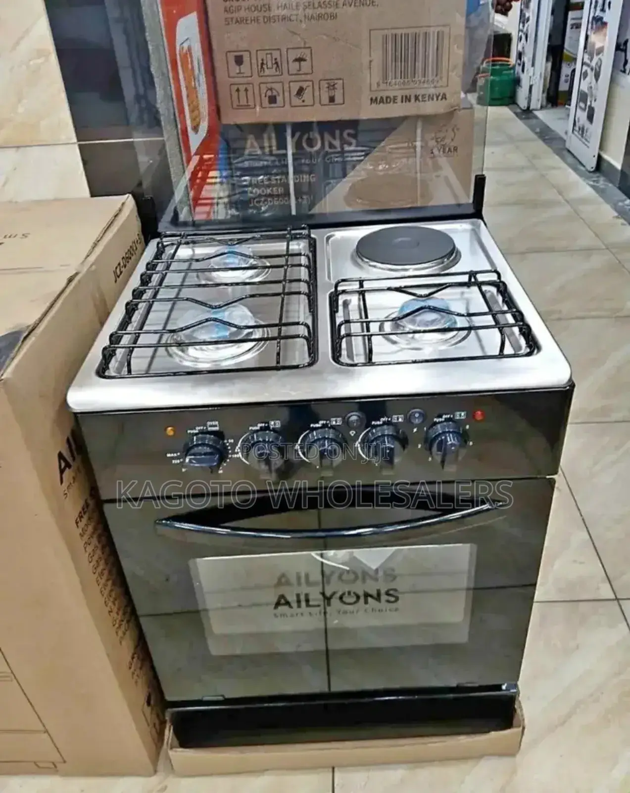 Auto-Ignition 3+1 Alyons Gas Cooker