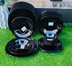 24pcs Black Square Dinner Plate Set* ( Within Cups ) - thumbnail 2