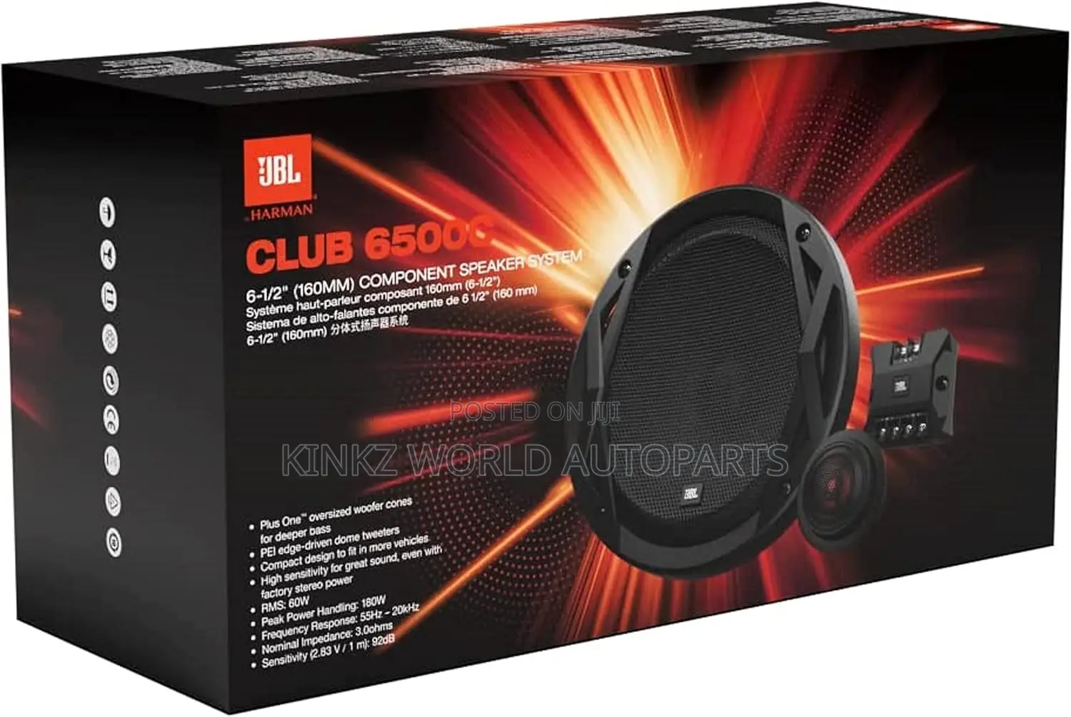 JBL Club6500c 6.5′′ 360w Club Series 2-Way Component Speaker